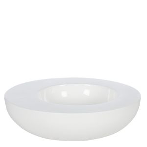 Perth Bowle m/ bred kant Hvid Ø50h13 cm Fiberstone