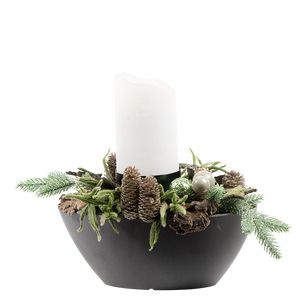 Juledeko. no. 17-20, båd m. 1 LED lys, grøn