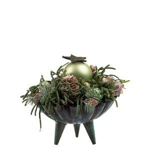 Juledeko. no. 23-20, m. fødder lille, u. lys, grøn