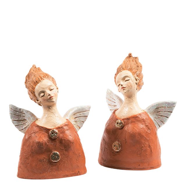 Juledeko. no. 28-20, engle sæt á 2, brun